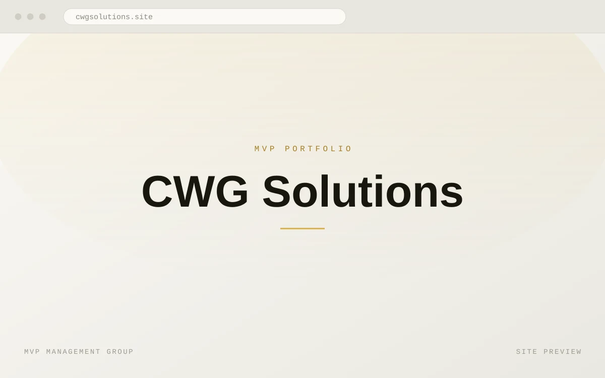 CWG Solutions website