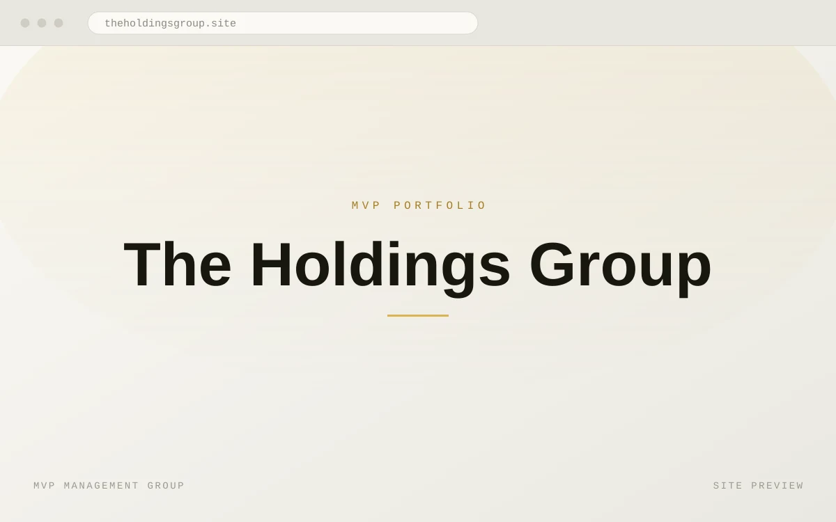 The Holdings Group website